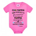 Body bodino neonata bimba PERSONALIZZATO CON IL NOME Buona prima festa della mamma! Fucsia!