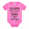 Body bodino neonata bimba PERSONALIZZATO CON IL NOME Buona prima festa della mamma! Fucsia!