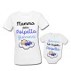 Pacchetto di coppia t-shirt e body mamma e bimbo Mamma della super polpetta, PERSONALIZZATO CON IL NOME DEL BIMBO!