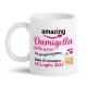 Tazza mug 11 oz Amazing Damigella della sposa, personalizzata con data delle nozze, nubilato!