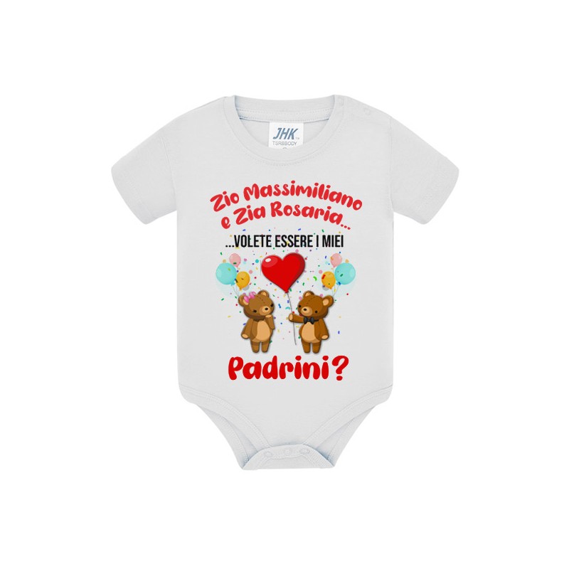 BODY BIMBO BIMBA Zio e Zia volete essere madrina e padrino?  PERSONALIZZABILE! EUR 19,90 - PicClick FR