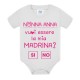 Body bimba Nonna vuoi essere la mia Madrina? SI o No PERSONALIZZATO CON NOME, divertente regalo per battesimo!