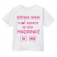T-shirt bimba Nonna vuoi essere la mia Madrina, PERSONALIZZATA CON IL NOME!