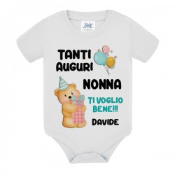 Body bimbo bimba neonato neonata Tanti auguri nonna! Personalizzato con il nome!