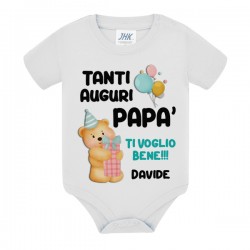 Body bimbo bimba neonato neonata Tanti auguri papà! Personalizzato con il nome!