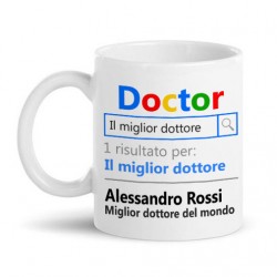 Tazza mug 11 oz Doctor motore di ricerca Il miglior dottore, personalizzata con il nome!
