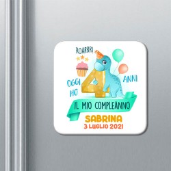 Set x 10 calamite Dinosauro oggi ho 4 anni, compleanno bimbo e bimba! Personalizzate con nome e data!