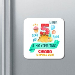 Set x 10 calamite Dinosauro oggi ho 5 anni, compleanno bimbo e bimba! Personalizzate con nome e data!