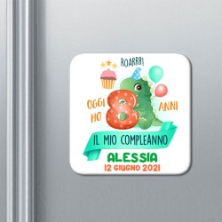 Set x 10 calamite Dinosauro oggi ho 8 anni, compleanno bimbo e bimba! Personalizzate con nome e data!