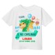 T-shirt bimbo e bimba Dinosauro oggi ho 7 anni, festa di compleanno! Personalizzata con nome e data!