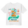 T-shirt bimbo e bimba Dinosauro oggi ho 2 anni, festa di compleanno! Personalizzata con nome e data!