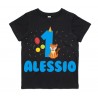 T-shirt bimbo e bimba 1 anno tigre safari, maglietta primo compleanno! Personalizzata con nome!