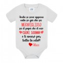 Body bimba Anche se sono appena nata so che sei un papà meraviglioso! Personalizzato con nome!