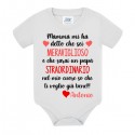 Body bimbo bimba Mamma mi ha detto che sei un papà meraviglioso! Personalizzato con nome!