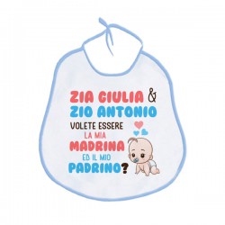 Bavaglino bavetta bimbo Zia zio volete essere la mia madrina e il mio padrino? Personalizzato con nomi!