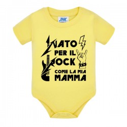 Body bimbo giallo Nato per il rock come la mia mamma!