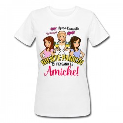 T-shirt donna Sposa esaurita niente panico ci pensano le amiche! Addio al Nubilato!