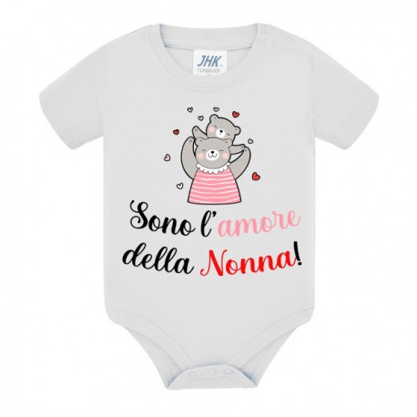 Body bimba neonata Sono l'amore della Nonna, orsetto baby!
