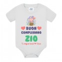 Body bimbo bimba Buon compleanno Zio, ti voglio bene, firmato da... personalizzato con il nome!