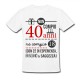 T-shirt uomo compleanno Non compio 40 anni ma 18 più 22 di esperienza, fascino e saggezza!