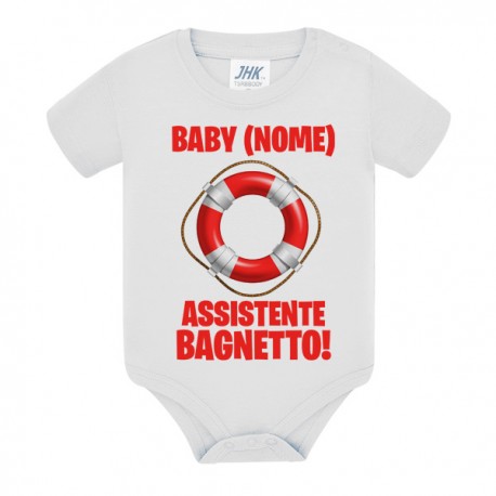 Body bimbo bimba Baby bagnino assistente bagnetto, personalizzato con il nome! Salvagente divertente!