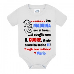 Body bimbo Una madrina non si trova si sceglie con il cuore, ho scelto te! Personalizzato con i nomi!