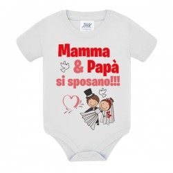 Body bimbo bimba Mamma e papà si sposano! Sorpresa annuncio nozze matrimonio, scritte rosse!