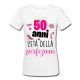 T-shirt donna compleanno 50 anni l'età della perfezione! Idea regalo cinquant'anni!