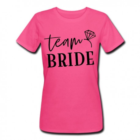 T-shirt donna Team Bride diamante anello della sposa, addio al nubilato, team delle amiche!