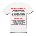 T-shirt uomo Faq dello psicologo, non leggo il pensiero! Regalo divertente psicologi, scritte rosse!