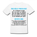 T-shirt uomo Faq dello psicologo, non leggo il pensiero! Regalo divertente psicologi, scritte azzurre!