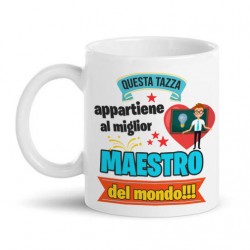 Tazza mug 11 oz Questa tazza appartiene al miglior Maestro del mondo!