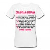 T-shirt donna Faq della Mamma, sono una super eroina! Regalo divertente Festa Mamma, scritte rosse!