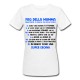 T-shirt donna Faq della Mamma, sono una super eroina! Regalo divertente Festa Mamma, scritte azzurre!