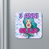 Set x 10 calamite Compleanno Sirenetta, personalizzate con il nome ed il numero di anni che vuoi!