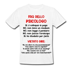 T-shirt uomo Faq dello psicologo, non sono un sensitivo! Regalo divertente psicologi!