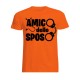 T-shirt uomo Addio al Celibato: amico dello sposo! Manette divertenti! Arancione!