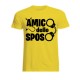 T-shirt uomo Addio al Celibato: amico dello sposo! Manette divertenti! Gialla!
