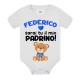 Body neonato bimbo e bimba Sarai tu il mio padrino! Personalizzato con il nome! Orsetto!