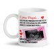 Tazza mug 11 oz Caro papà ecco la mia prima foto! Personalizzata con prima ecografia bimba, annuncio gravidanza!