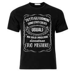 T-shirt uomo Solo i migliori diventano PERSONALIZZATA con il tuo mestiere! Idea regalo lavoro e laurea!