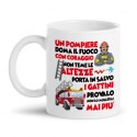 Tazza mug 11 oz Un pompiere doma il fuoco e salva gattini, provalo, non lo mollerai più! Regalo vigile del fuoco!