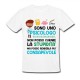 T-shirt uomo Sono uno psicologo, non curo la stupidità ma posso renderla consapevole, divertente!