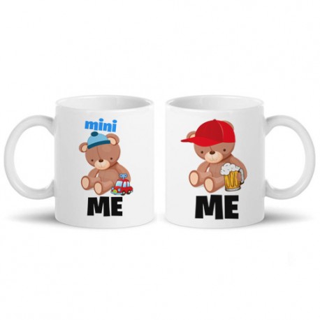 Coppia di tazze Me e Mini Me, papà orso e baby orsetto, padre e figlio!