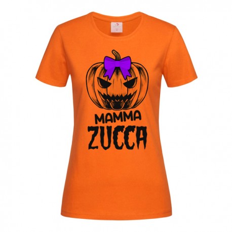 T-shirt donna Mamma Zucca, idea regalo divertente per festa di Halloween in famiglia!