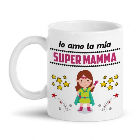 Tazza mug 11 oz Io amo la mia Super Mamma! Idea regalo divertente!