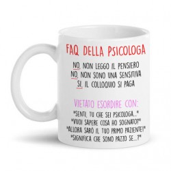 T-Shirt Maglietta Donna FAQ Psicologa, risposte divertenti a domande  stupide, Laurea in Psicologia!