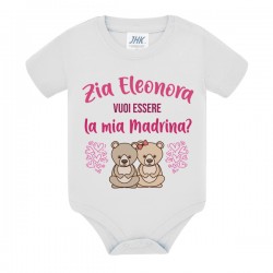 BODY BIMBA ZIA sarai tu la mia madrina! PERSONALIZZABILE CON NOMI