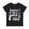 T-shirt nera Nato per il rock come il mio papà! PERSONALIZZABILE per bimbo e bimba!