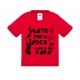 T-shirt rossa Nato per il rock come il mio papà! PERSONALIZZABILE per bimbo e bimba!